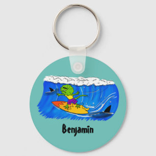 Llavero Funny personalizado de surf con lagarto frito