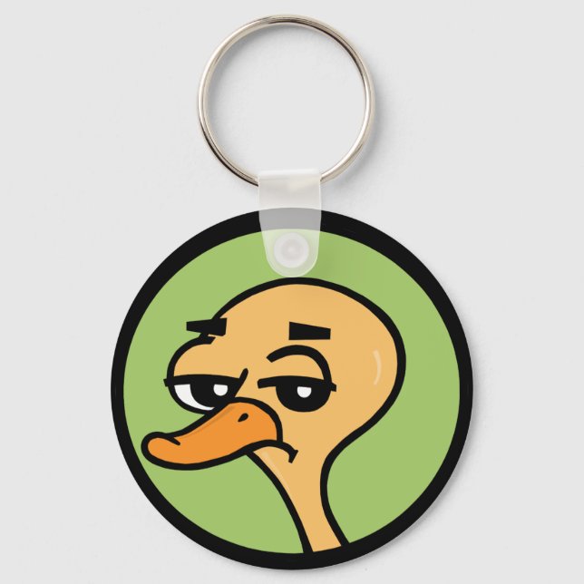 LLAVERO FUNNY PERSONALIZADO DUCK ROUND KEY CHAIN (Anverso)