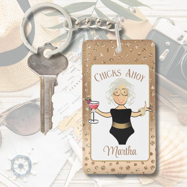 Llavero Funny Personalizado Gray Hair Cruise Tropical (Subido por el creador)