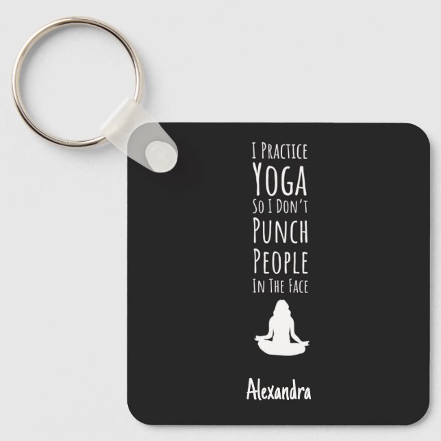 Llavero Funny Personalized Yoga Gifts For Adult Women (Anverso)