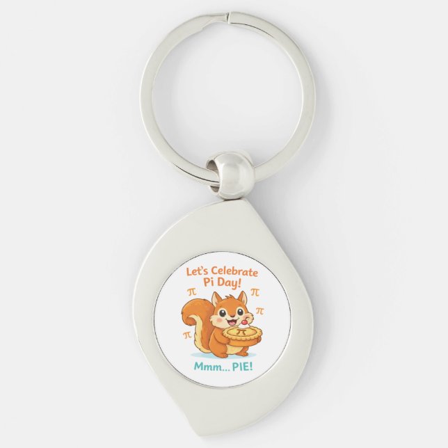Llavero Funny Pi Day Animal with Pie – Math Lover Gift (Anverso)