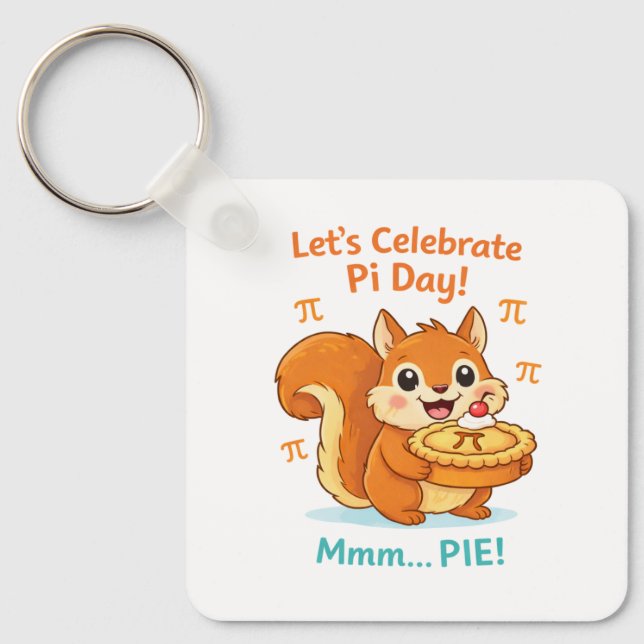 Llavero Funny Pi Day Animal with Pie – Math Lover Gift (Anverso)