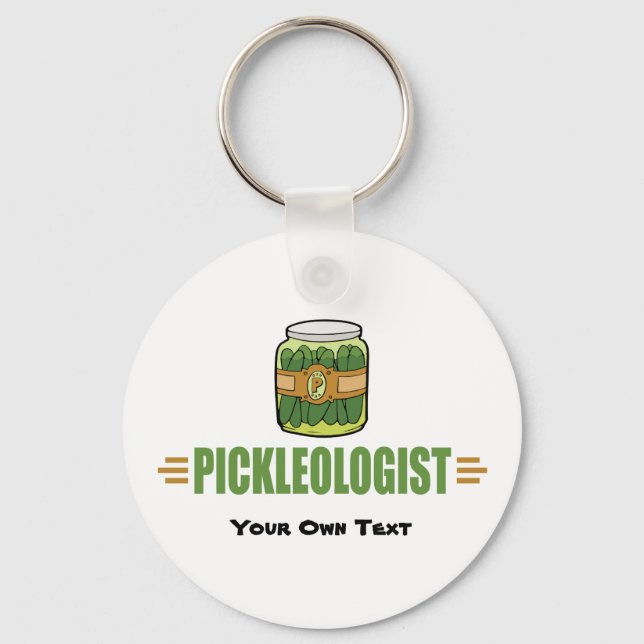 Llavero Funny Pickle Lovers Título PICKLEOLOGIST (Anverso)