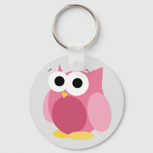 Llavero Funny Pink Owl Keychain