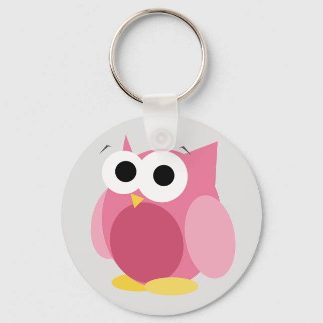 Llavero Funny Pink Owl Keychain (Anverso)