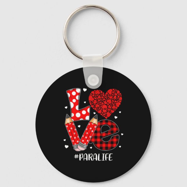 Llavero Funny Plaid Heart Love Para Life Valentine Day Chr (Anverso)