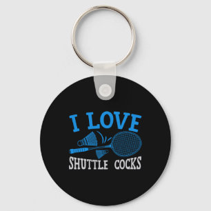 Llavero Funny Player Love Badminton Chiste I Love Shuttle