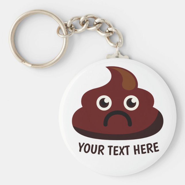 Llavero Funny Poop key chain 1 : triste (Frente)
