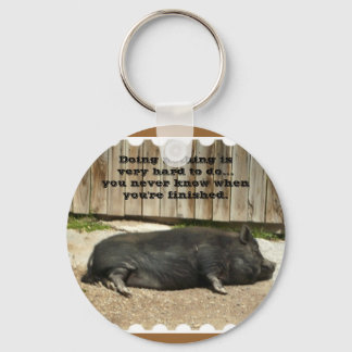 Llavero Funny Pot Bellie Pig Keychain