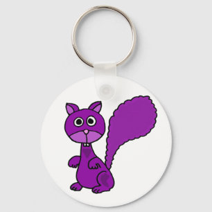 Llavero Funny Purple Squirrel Personalizado