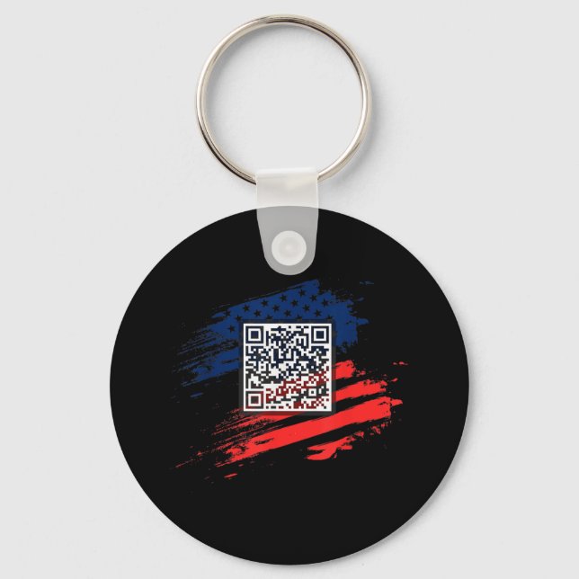 Llavero Funny Qr presidente Trump código de baile (Anverso)