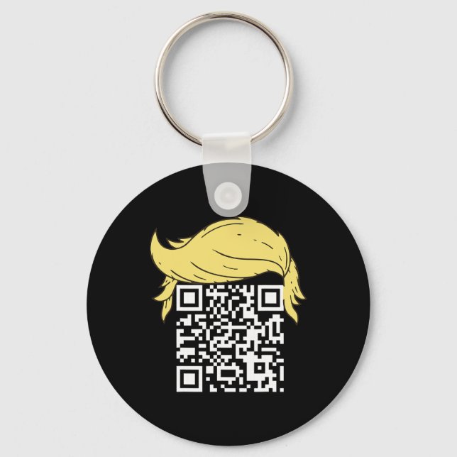 Llavero Funny Qr presidente Trump, código de baile 2 (Anverso)