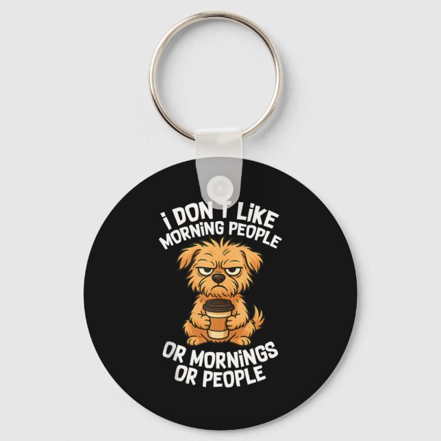 Llavero Funny Quote Coffee Sleepy Cute Dog Puppy Lover Gif (Anverso)