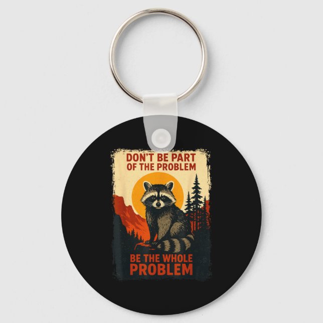 Llavero Funny Raccoon Nature Wildlife Outdoor Graphic Sarc (Anverso)