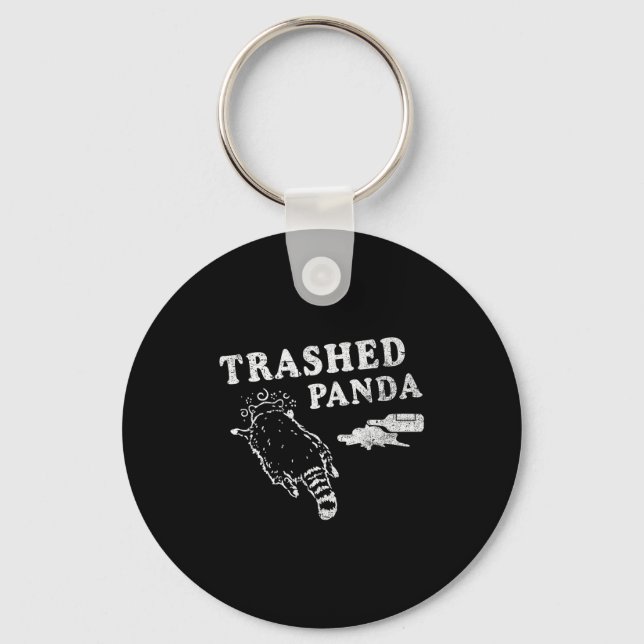 Llavero Funny Raccoon,trashed Panda For Him Men, Women  (Anverso)