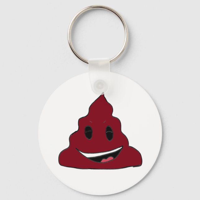 Llavero Funny Red Poop Emoji Keychain (Anverso)