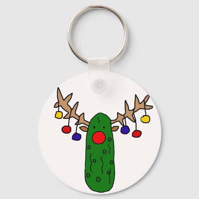 Llavero Funny Reindeer Pickle Christmas Cartoon (Anverso)