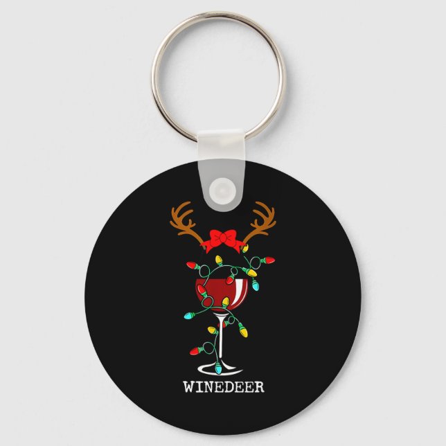 Llavero Funny Reindeer Winedeer Reinbeer Matching Couples  (Anverso)