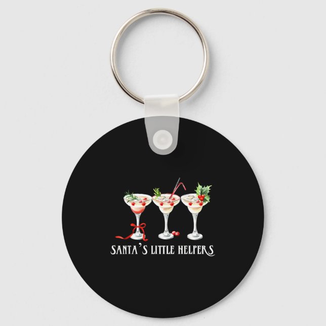 Llavero Funny Retro Santa's Little Helper Martini Merry Ch (Anverso)