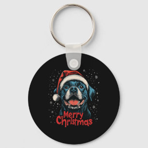Llavero Funny Rottweiler Santa Merry Christmas Rottie Love