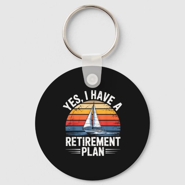 Llavero Funny Sailing Retirement Plan Boat Lover Gift  (Anverso)