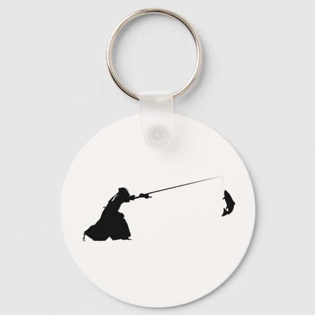 Llavero Funny Samurai Kendo Pesca (Anverso)