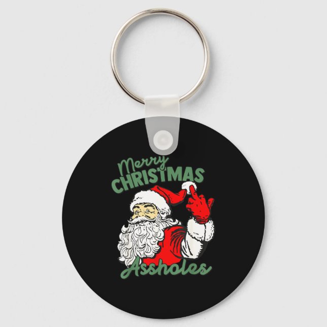 Llavero Funny Santa Claus Merry Christmas Holes  (Anverso)