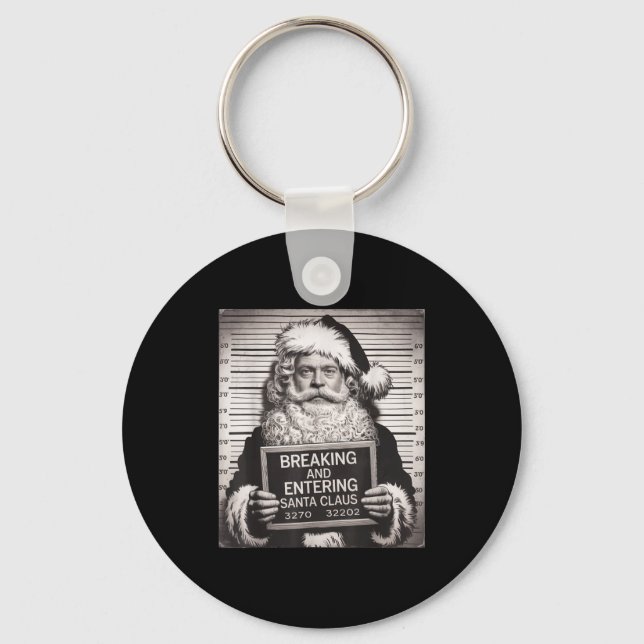Llavero Funny Santa Claus Mugshot Christmas – Santa Xmas  (Anverso)