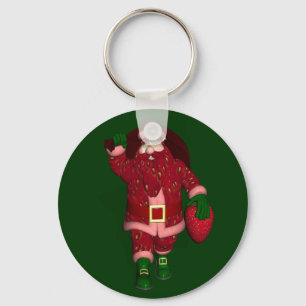 Llavero Funny Santa Claus Strawberry Farmer