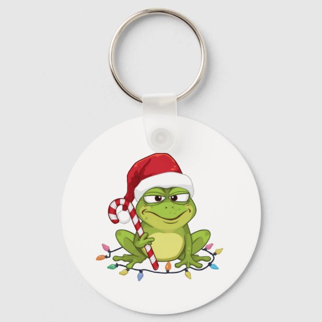 Llavero Funny Santa Frog Christmas Shirt - Cute Frog with  (Anverso)