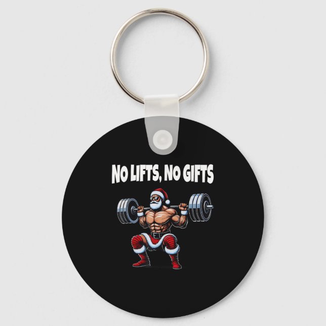 Llavero Funny Santa Gym Lifting Swap de Navidades Santa Ug (Anverso)