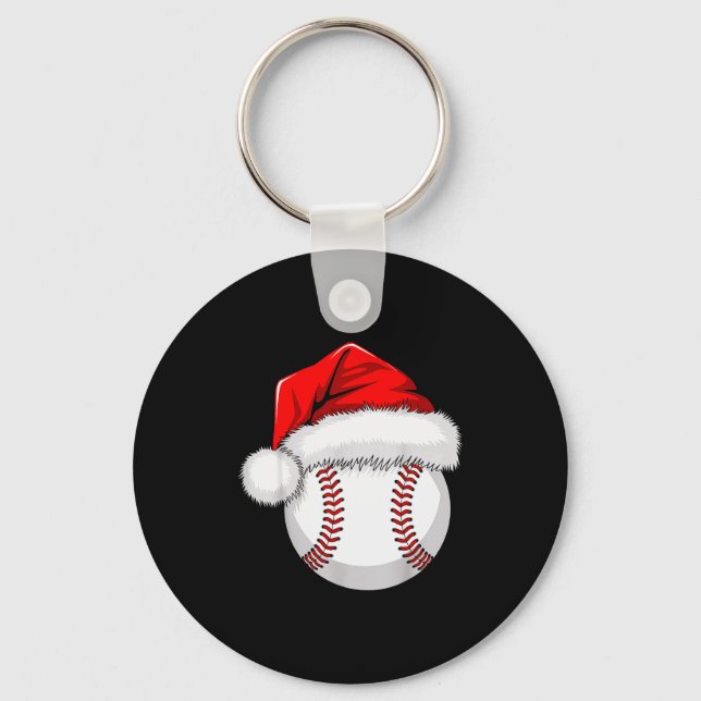 Llavero Funny Santa Hat Xmas Srt Lover Christmas Baseball  (Anverso)