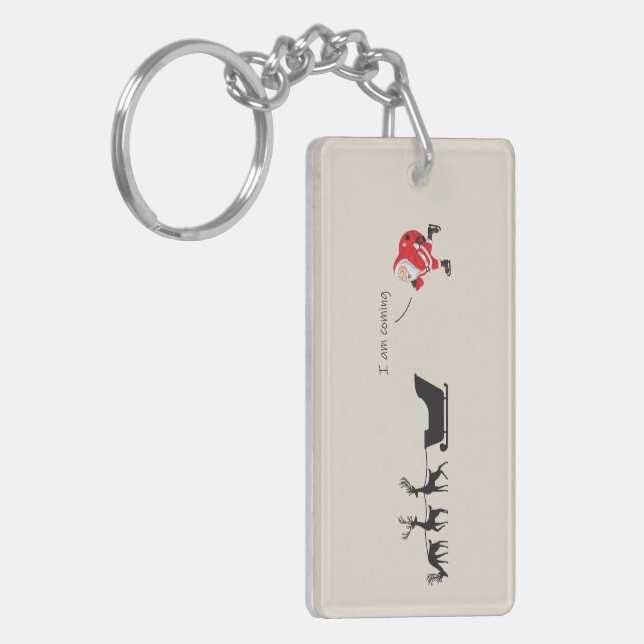 Llavero Funny santa 'I am coming' for sleigh (Frente Izquierda)