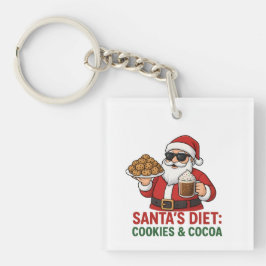 Llavero Funny Santa Mug – Santa’s Diet: Cookies & Cocoa