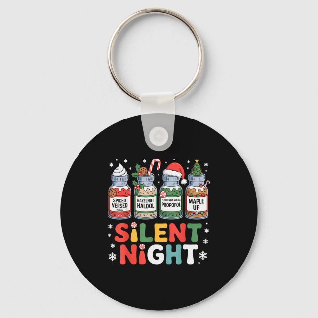 Llavero Funny Santa Profol Silent Night Icu Nurses Merry C (Anverso)