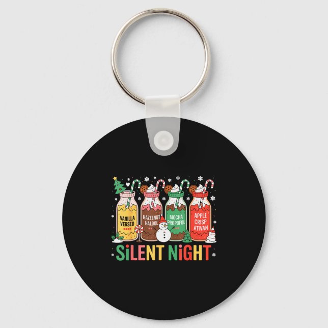 Llavero Funny Santa Profol Silent Night Icu Nurses Merry C (Anverso)