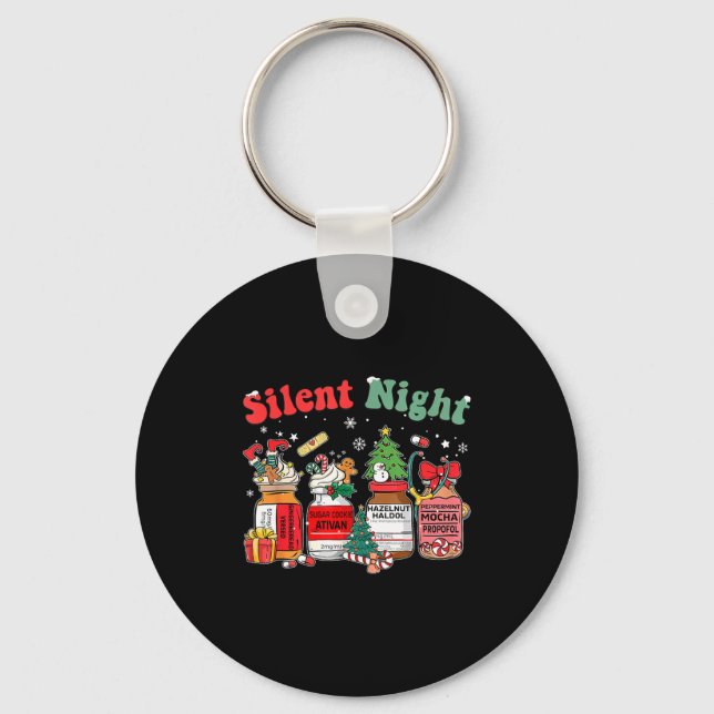Llavero Funny Santa Profol Silent Night Icu Nurses Merry C (Anverso)