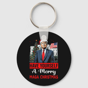 Llavero Funny Santa Trump se tiene una feliz Navidad
