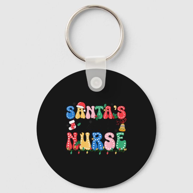 Llavero Funny Santa's Favorite Nurse Christmas Nursing Xma (Anverso)