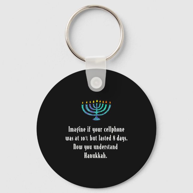 Llavero Funny Sarcastic Hanukkah Chanukah Cellphone Quote  (Anverso)
