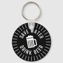 Llavero Funny Save Water Drink Beer Keychain