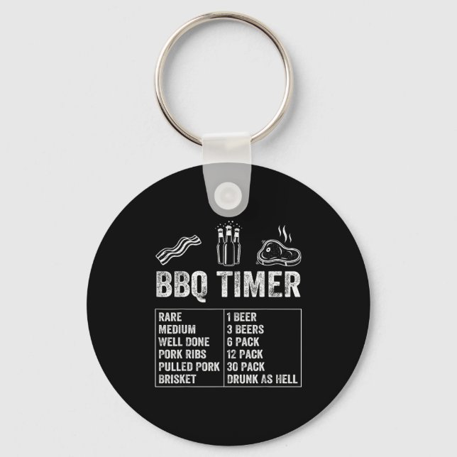 Llavero Funny Saying Bbq Timer Beer Grill Dad Barbecue Dri (Anverso)
