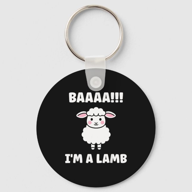 Llavero Funny Sheep Quote Baaah I'm A Lamb  (Anverso)