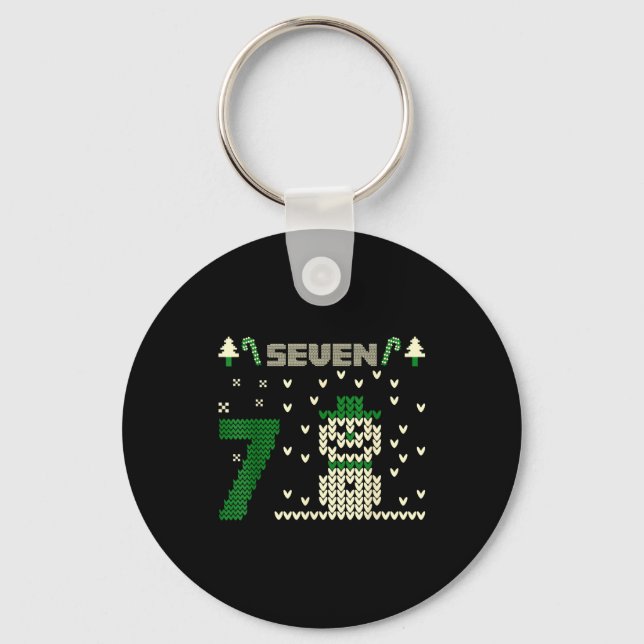 Llavero Funny Six Seven 6 7 Ugly Christmas Sweaters For Co (Anverso)