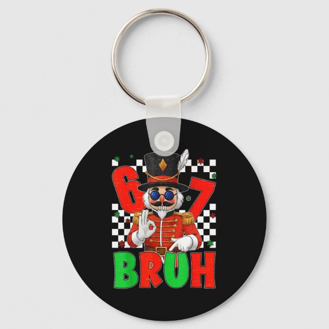 Llavero Funny Six Seven Bruh 67 Christmas Nutcracker Men W (Anverso)