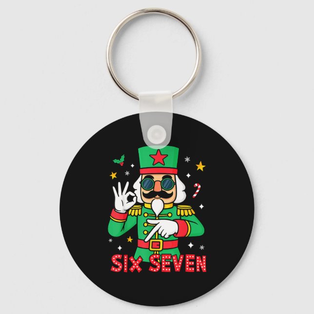Llavero Funny Six Seven Meme Christmas Nutcracker Saying 6 (Anverso)