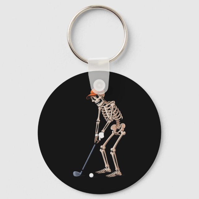 Llavero Funny Skeleton Golf Player Golfer Men Dad Hallowee (Anverso)