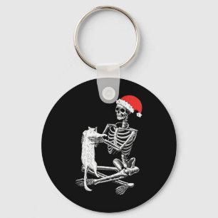 Llavero Funny Skull Cat Navidades