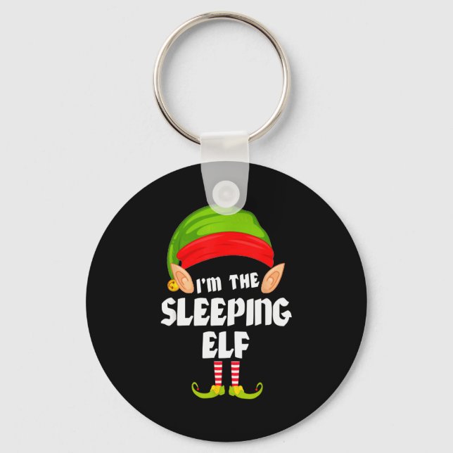 Llavero Funny Sleeng Elf Matching Family Group Pj Christma (Anverso)
