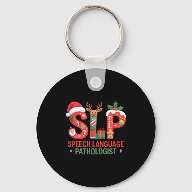 Llavero Funny Slp Christmas Speech Language Pathologist Ho (Anverso)
